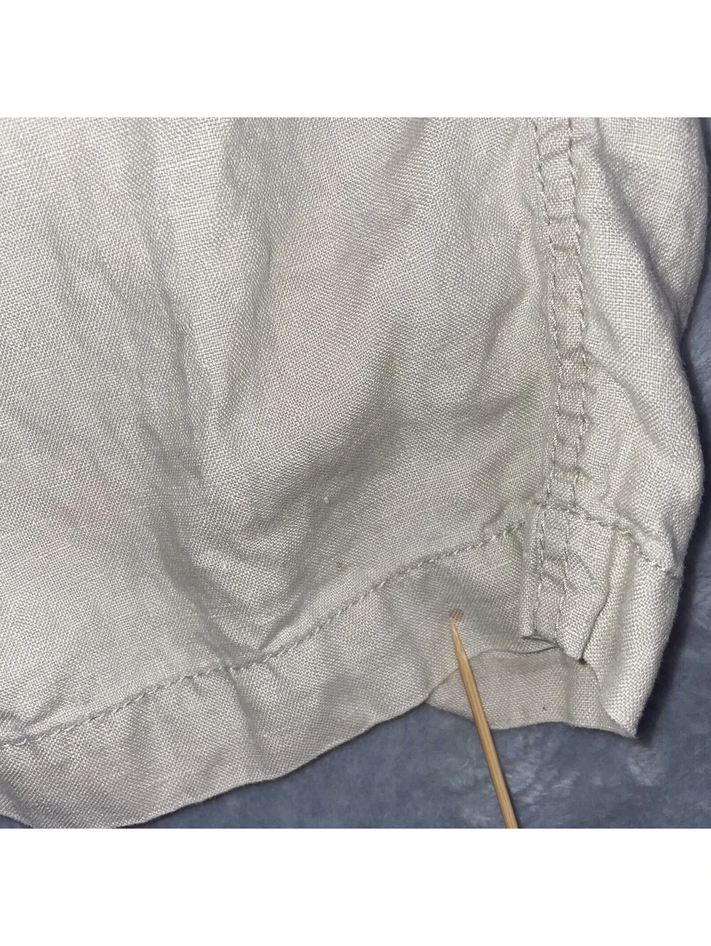 Vintage Old Navy Linen Pants Mens 36x34 Beige Relaxed Straight Leg Coastal Beach
